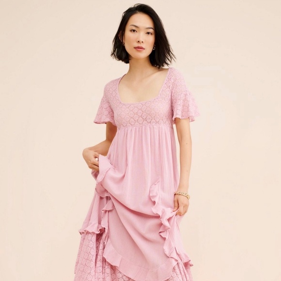 Free People Bring The Romance Midi Dress (pink) - Picture 2 of 4